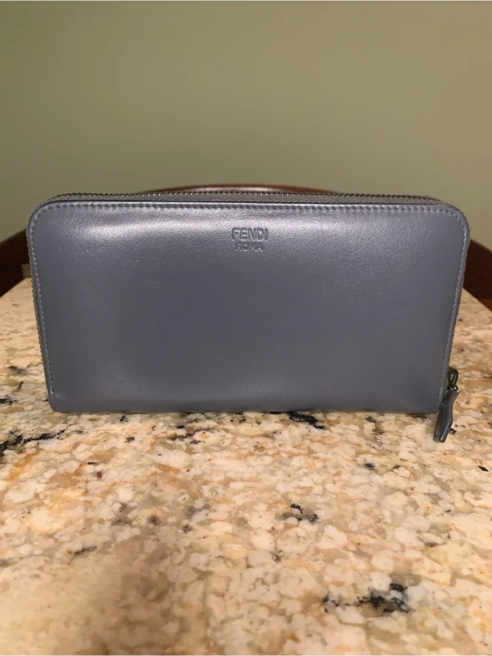 Fendi Monster Black, White and Gray Leather Zip-Around Wallet - Picture 5 of 17